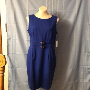 Calvin Klein Royal Blue sheath dress NWT Size 14